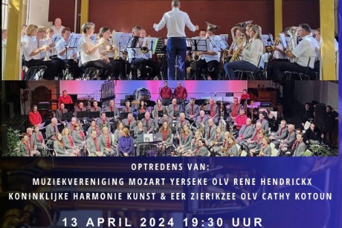 Jaaruitvoering Mozart Yerseke op 13 April a.s.